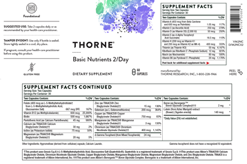 Basic Nutrients 2/Day 60 caps by Thorne