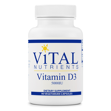 Vitamin D3 5000 IU 90 vegcaps by Vital Nutrients