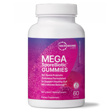 MegaSporeBiotic Gummies 60 gum By Microbiome Labs