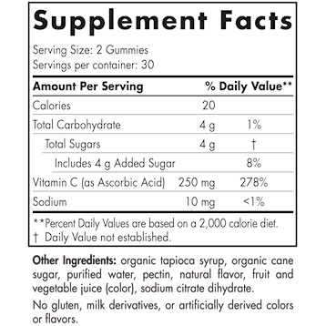 Vitamin C Gummies 250 mg 120 Gummies