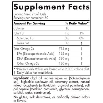 Algae Omega 120 softgels