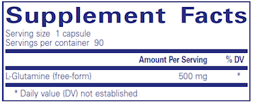 L-Glutamine 500 mg 90 vegcaps by Pure Encapsulations