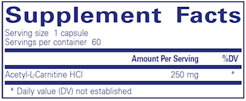 Acetyl-L-Carnitine 250 mg 60 vcaps by Pure Encapsulations