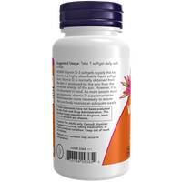 Vitamin D-3 1000 IU 180 softgels by NOW