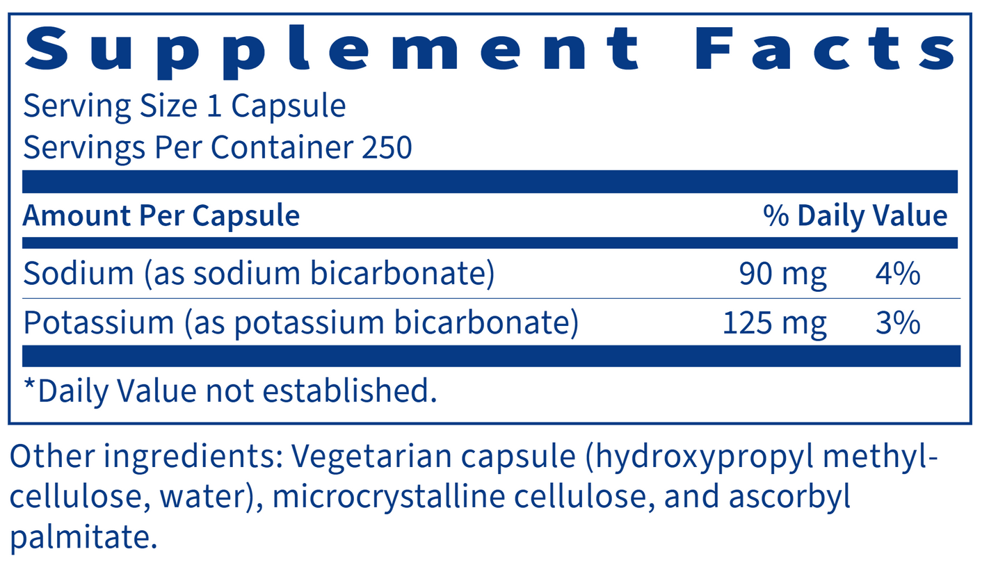 Bi-Carb Formula 250 vcaps  by Klaire Labs