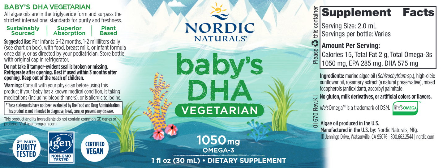 Baby's DHA Vegetarian 1 fl oz