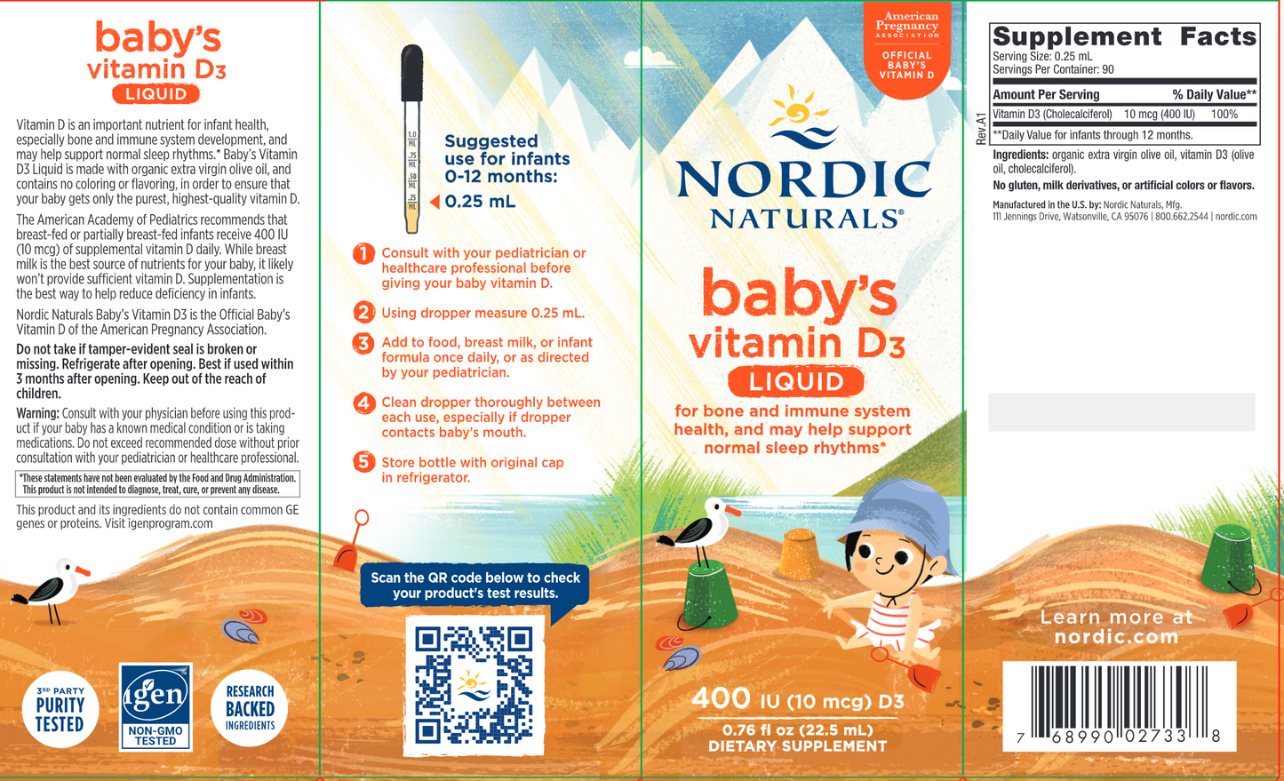 Baby’s Vitamin D3 Drops 0.4 oz