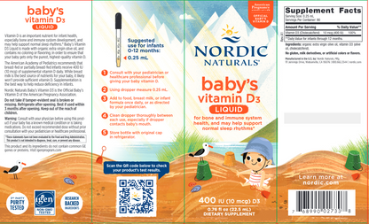 Baby’s Vitamin D3 Drops 0.4 oz