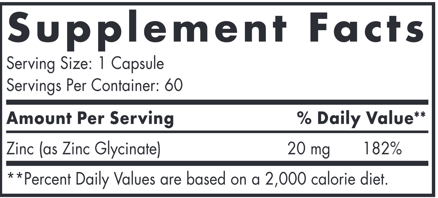 Zinc Glycinate 60 caps