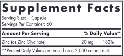 Zinc Glycinate 60 caps