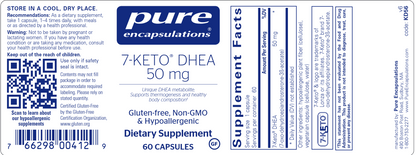 7-Keto DHEA 50 mg 60 vcaps by Pure Encapsulations