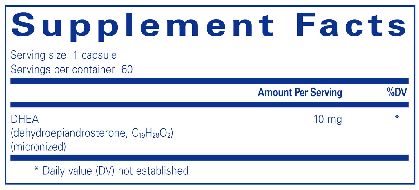 DHEA (micronized) 10 mg 60 vcaps by Pure Encapsulations