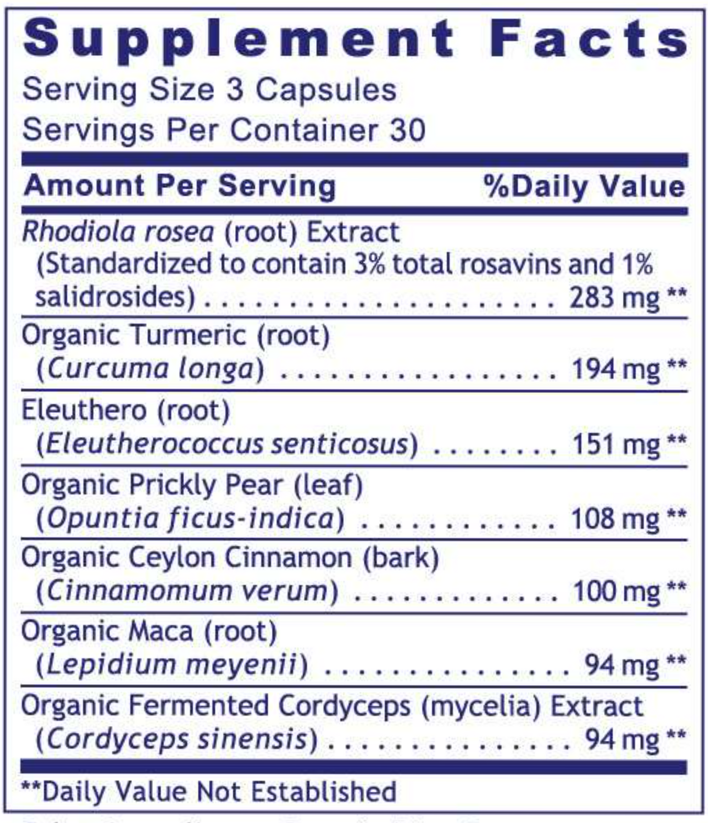 Adaptogen-R3 90 vegcaps by Premier Research Labs