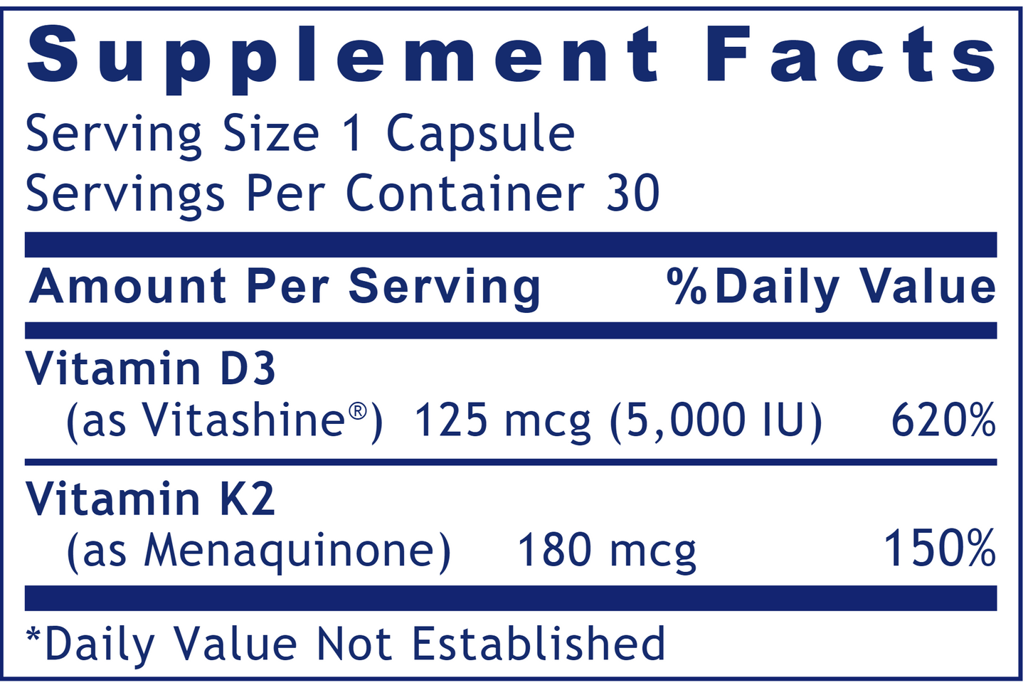 Vitamin D3+K2 Premier 30 caps by Premier Research Labs