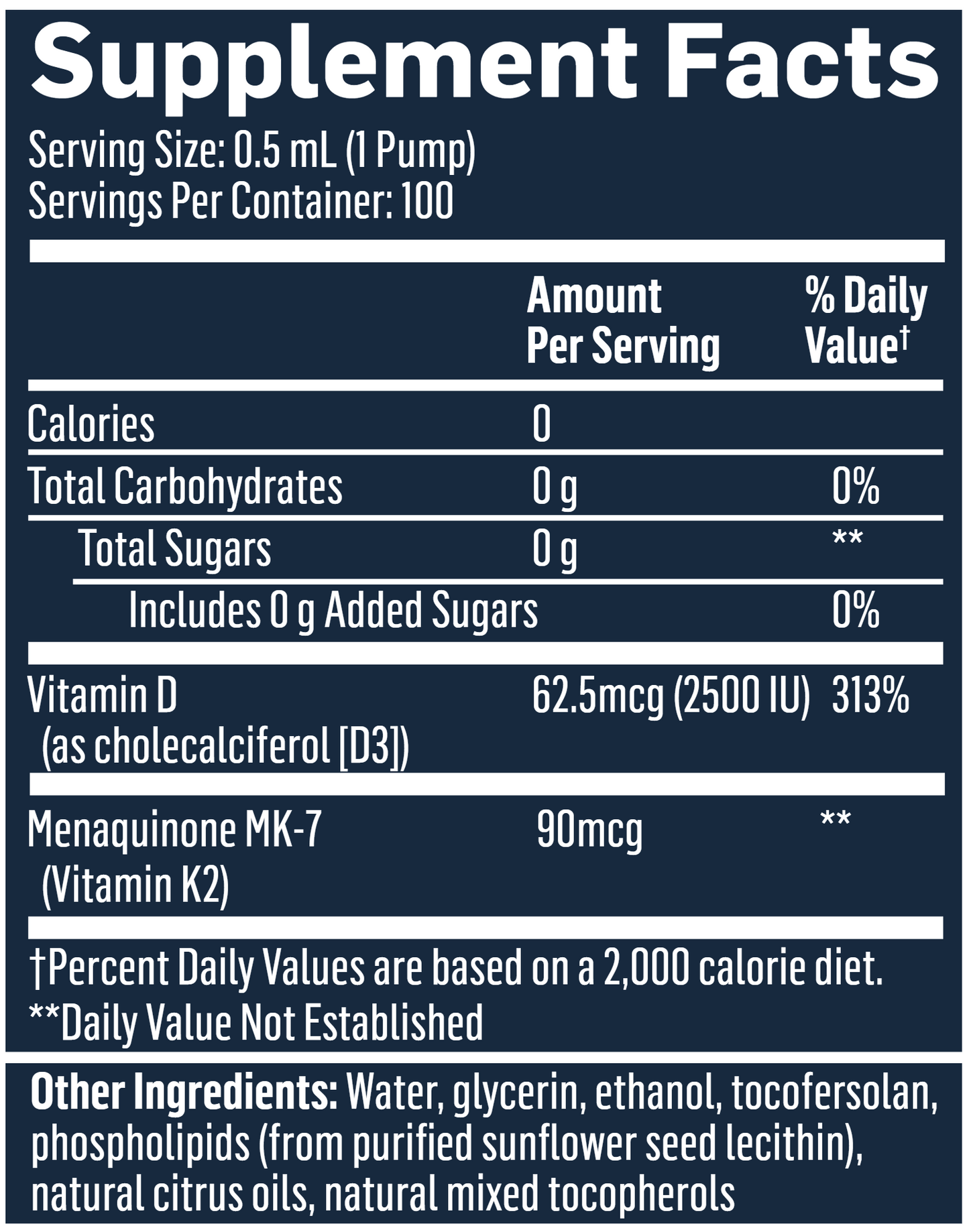 Nanoemulsified Vitamin D3-K2 1.7 fl oz By Quicksilver Scientific