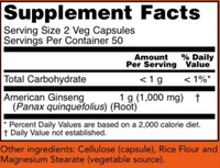 American Ginseng 500 mg 100 caps by NOW
