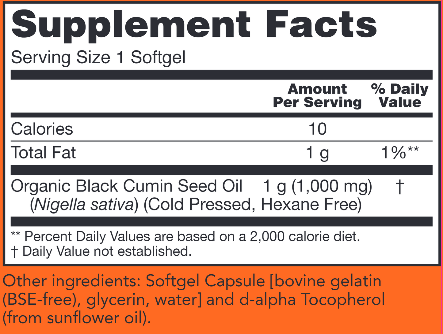 Black Cumin Seed Oil by NOW