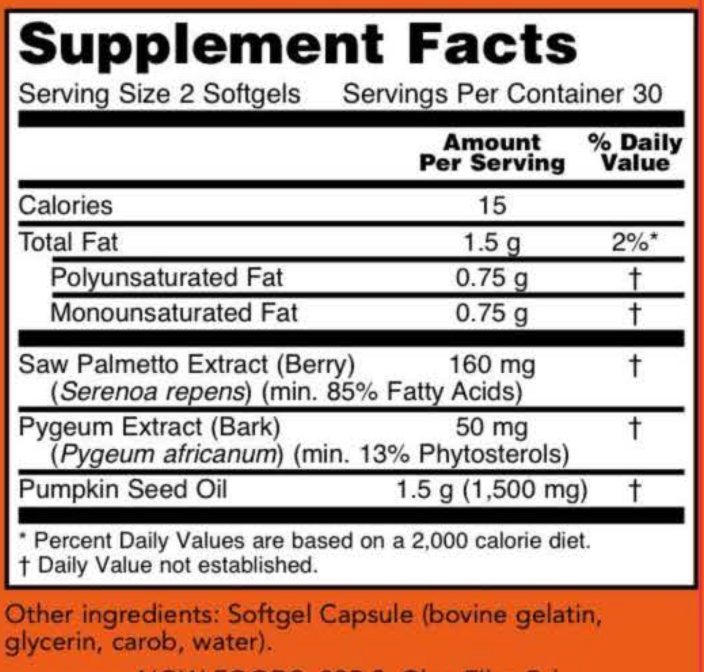 Pygeum & Saw Palmetto 60 softgels by NOW