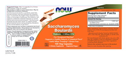 Saccharomyces Boulardii 120 vegcaps by NOW