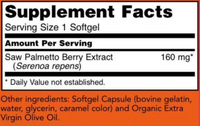 Saw Palmetto Extract 160 mg 120 softgels by NOW