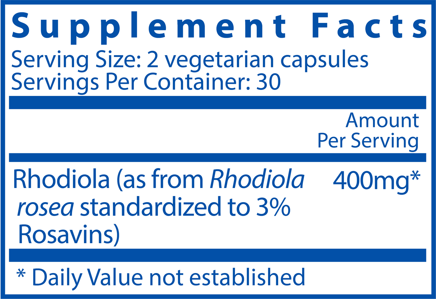 Rhodiola rosea 3% 120 vegcaps by Vital Nutrients