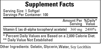 E-400 400 IU 100 softgels by Ecological Formulas