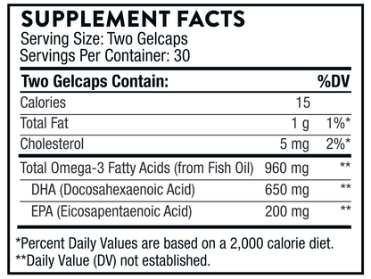 Advanced DHA 60 gelcaps by Thorne