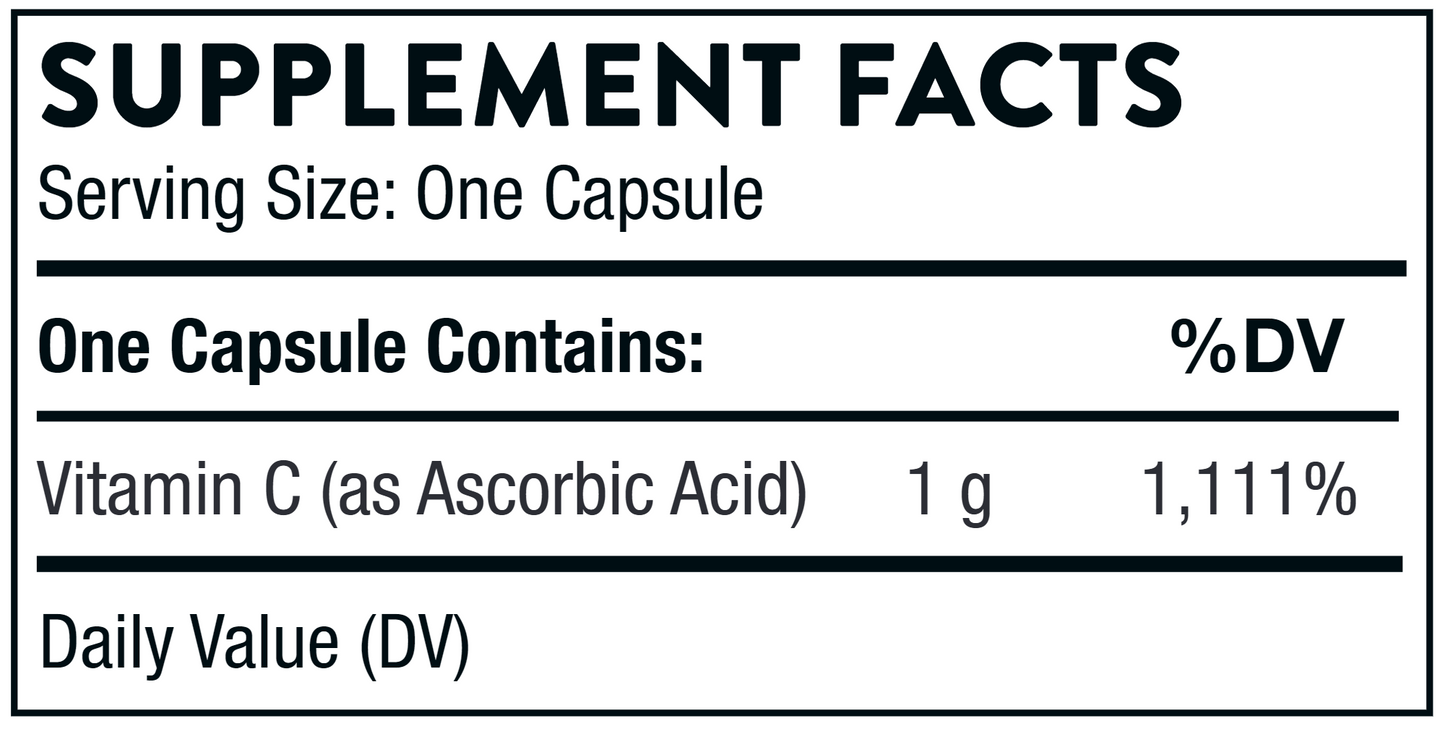 Ascorbic Acid Vitamin 1 g 60 caps by Thorne