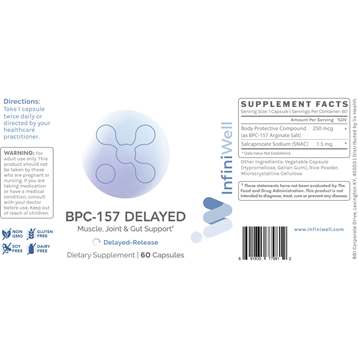 BPC-157 Delayed - 250mcg 60c by InfiniWell