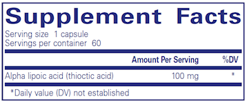 Alpha Lipoic Acid 100 mg 60 vcaps by Pure Encapsulations