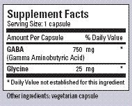 GABA 750 mg 60 caps by Metaboic Maintenance