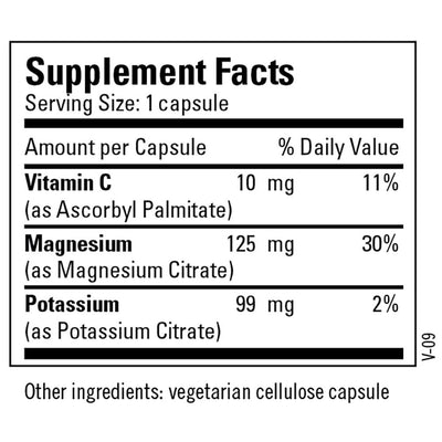 Potassium/Magnesium Citrate 250 Caps by Metabolic Maintenance