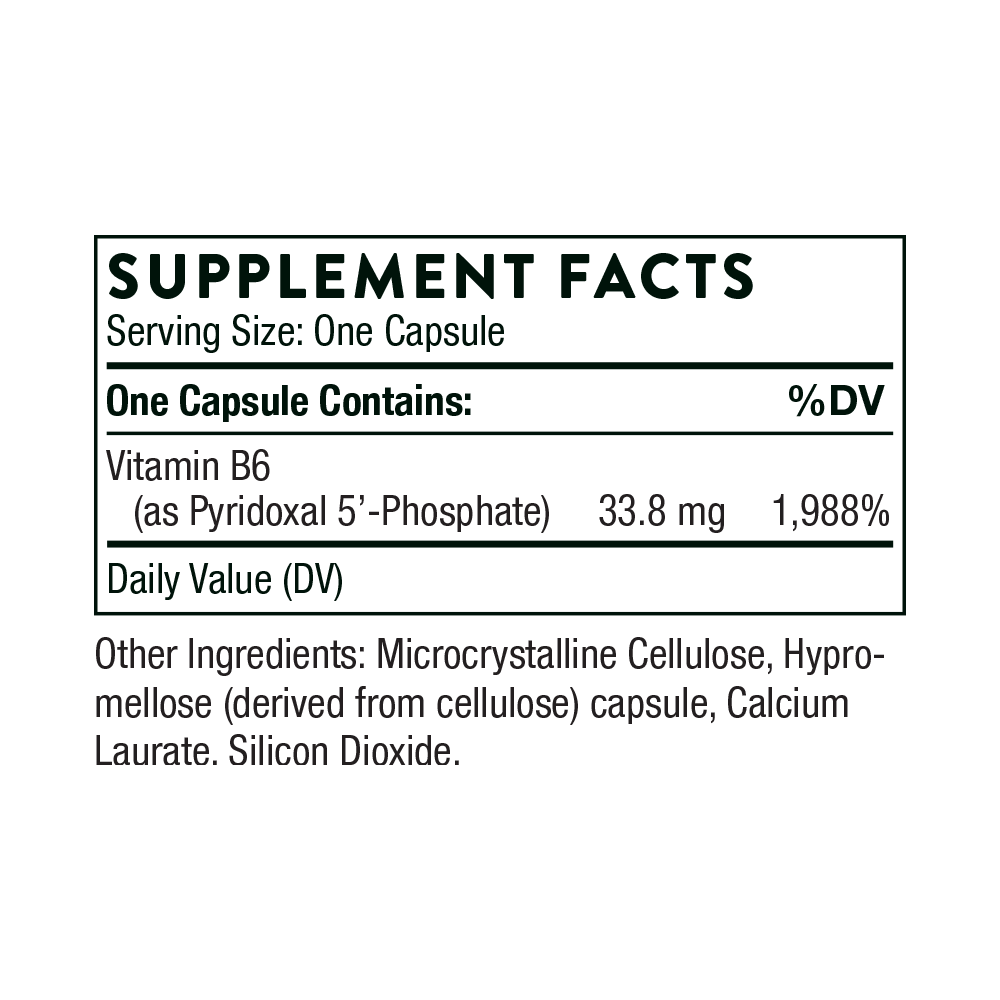 Pyridoxal 5' Phosphate 180  Capsules by Thorne Research