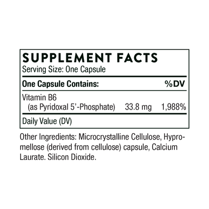 Pyridoxal 5' Phosphate 180  Capsules by Thorne Research