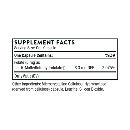 5-MTHF 5 mg 60 capsules by Thorne