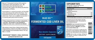 BLUE ICE™ FERMENTED COD LIVER OIL - Capsule by Green Pasture