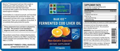 BLUE ICE™ FERMENTED COD LIVER OIL - Capsule by Green Pasture