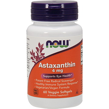 Astaxanthin 4 mg 60 veggie softgels by NOW