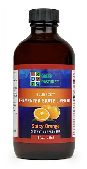 BLUE ICE FERMENTED SKATE LIVER OIL Spicy Orange Liquid by Green Pasture
