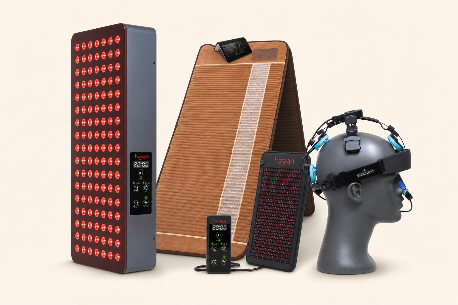 Red light, BioMat, PEMF, and Neuro Light wellness devices